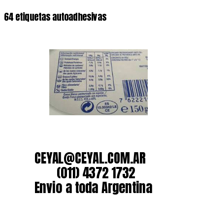 64 etiquetas autoadhesivas