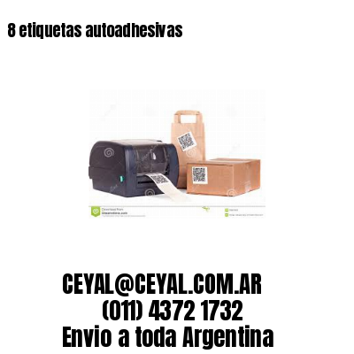 8 etiquetas autoadhesivas