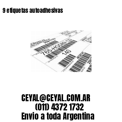 9 etiquetas autoadhesivas