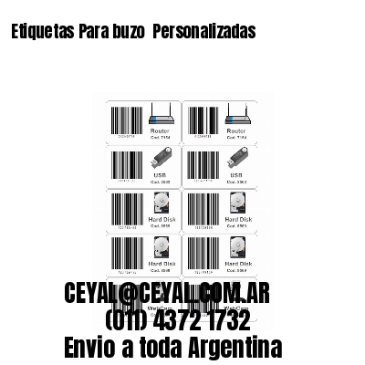 Etiquetas Para buzo  Personalizadas