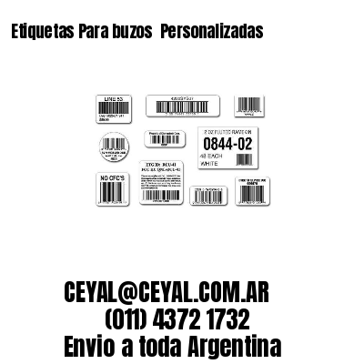 Etiquetas Para buzos  Personalizadas