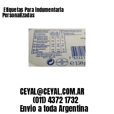 Etiquetas Para indumentaria  Personalizadas