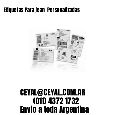 Etiquetas Para jean  Personalizadas