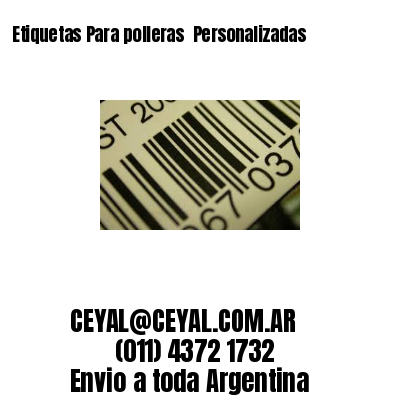 Etiquetas Para polleras  Personalizadas