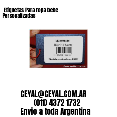 Etiquetas Para ropa bebe  Personalizadas