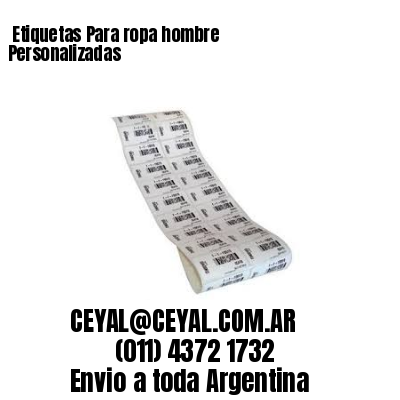 Etiquetas Para ropa hombre  Personalizadas