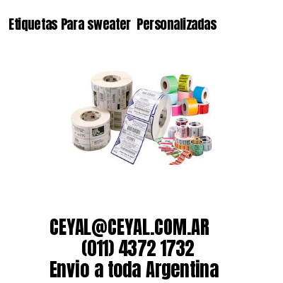 Etiquetas Para sweater  Personalizadas