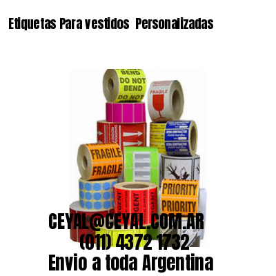 Etiquetas Para vestidos  Personalizadas