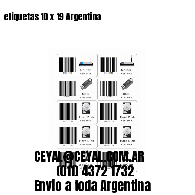 etiquetas 10 x 19 Argentina