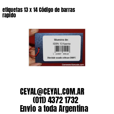 etiquetas 13 x 14 Código de barras rapido