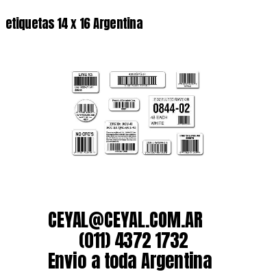 etiquetas 14 x 16 Argentina