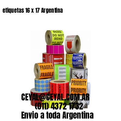etiquetas 16 x 17 Argentina