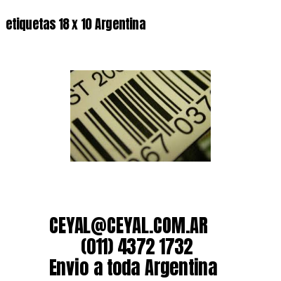 etiquetas 18 x 10 Argentina