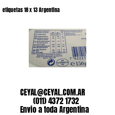 etiquetas 18 x 13 Argentina