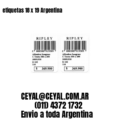 etiquetas 18 x 19 Argentina