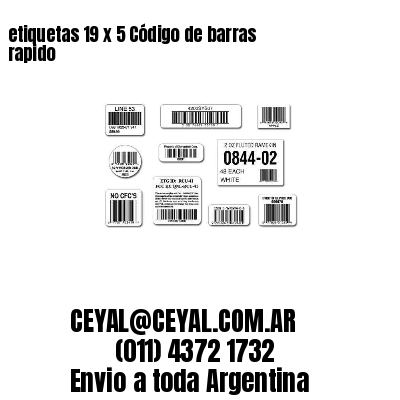 etiquetas 19 x 5 Código de barras rapido