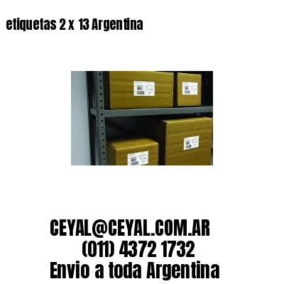 etiquetas 2 x 13 Argentina