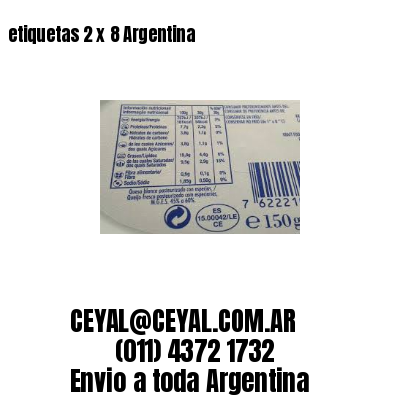 etiquetas 2 x 8 Argentina