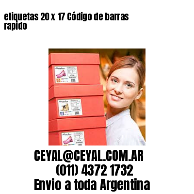 etiquetas 20 x 17 Código de barras rapido