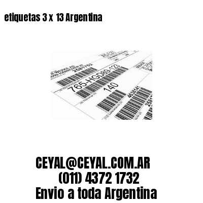 etiquetas 3 x 13 Argentina