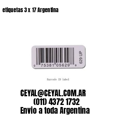 etiquetas 3 x 17 Argentina