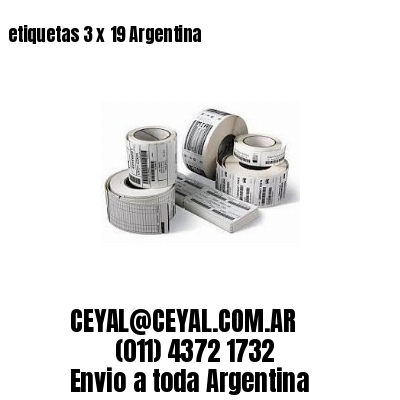 etiquetas 3 x 19 Argentina