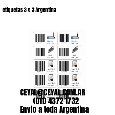 etiquetas 3 x 3 Argentina