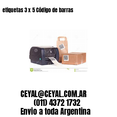 etiquetas 3 x 5 Código de barras