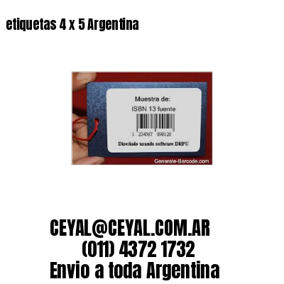 etiquetas 4 x 5 Argentina