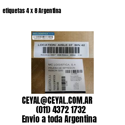 etiquetas 4 x 8 Argentina