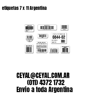 etiquetas 7 x 11 Argentina