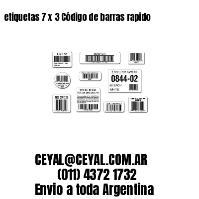 etiquetas 7 x 3 Código de barras rapido