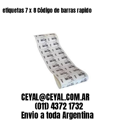 etiquetas 7 x 8 Código de barras rapido