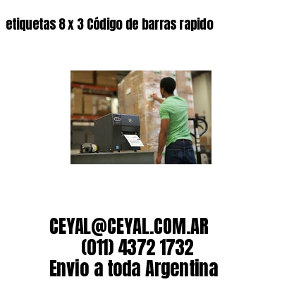 etiquetas 8 x 3 Código de barras rapido