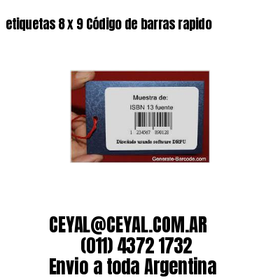 etiquetas 8 x 9 Código de barras rapido