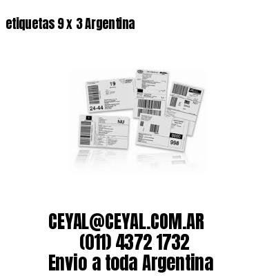 etiquetas 9 x 3 Argentina
