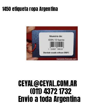 1450 etiqueta ropa Argentina