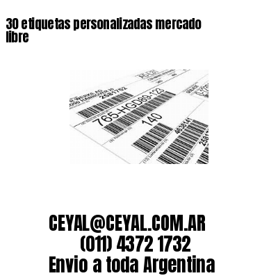30 etiquetas personalizadas mercado libre