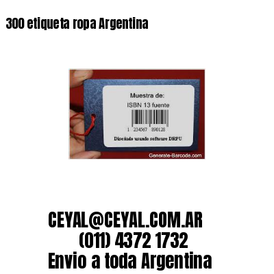300 etiqueta ropa Argentina