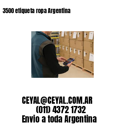 3500 etiqueta ropa Argentina