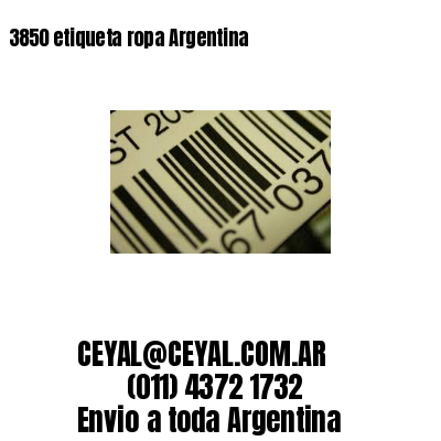 3850 etiqueta ropa Argentina