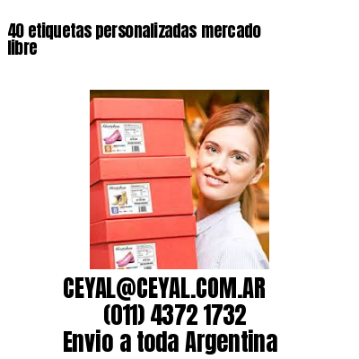 40 etiquetas personalizadas mercado libre