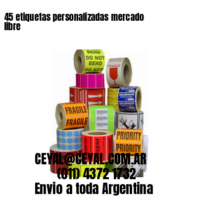 45 etiquetas personalizadas mercado libre