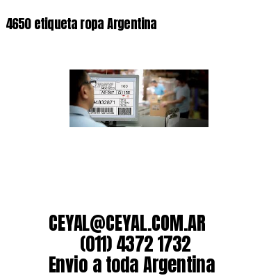 4650 etiqueta ropa Argentina