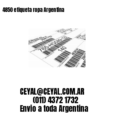 4850 etiqueta ropa Argentina