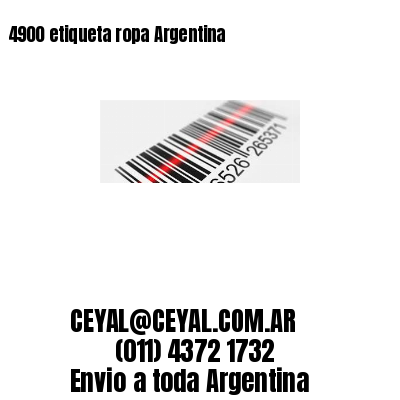 4900 etiqueta ropa Argentina