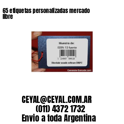 65 etiquetas personalizadas mercado libre