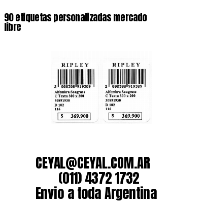 90 etiquetas personalizadas mercado libre