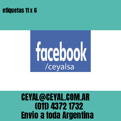 etiquetas 11 x 6