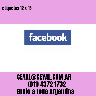 etiquetas 12 x 13